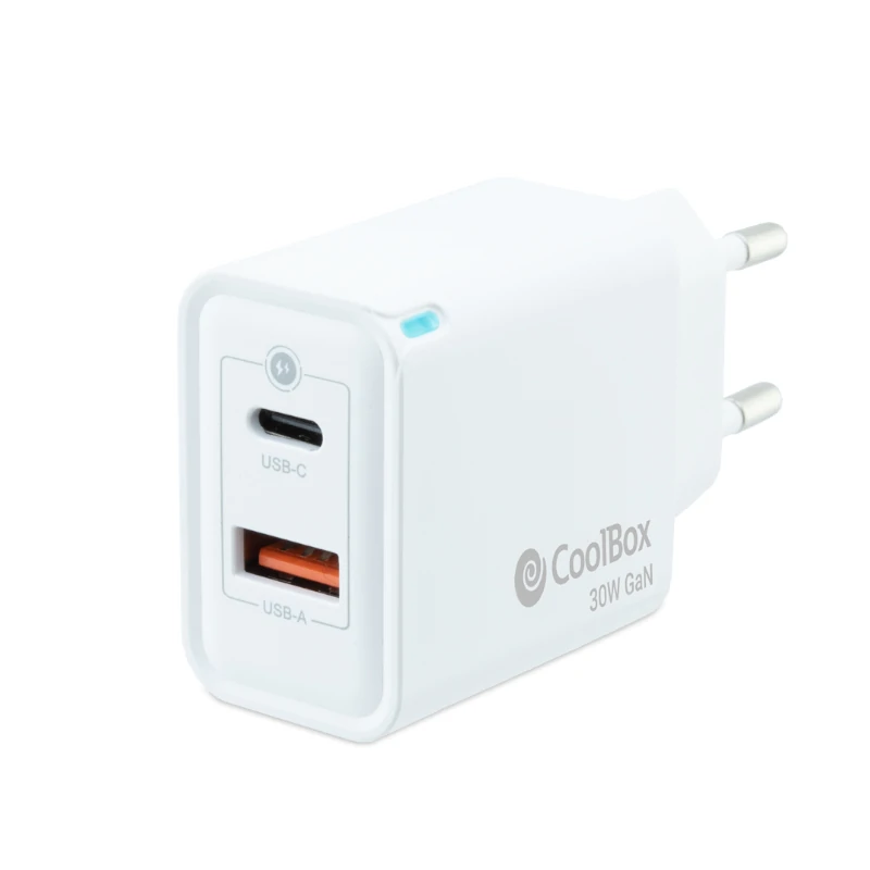 Coolbox Cargador Gan 30W USB CUSB A PARED